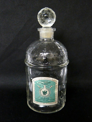 Vintage Guerlain France Eau de Cologne Bee Bottle With Stopper 16 oz Empty Clean
