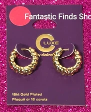 C LUXE by Claire's 18k Yellow Small Twisted Hoop Earrings