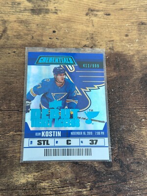 2019-20 Credentials Debut Ticket Access /999 Klim Kostin Tier 1 #52 Rookie RC