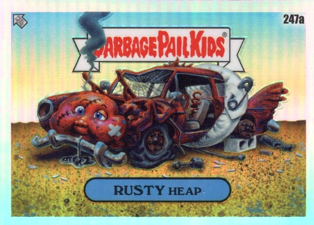 2023 Topps Garbage Pail Kids Chrome Refractor #247a Rusty Heap front