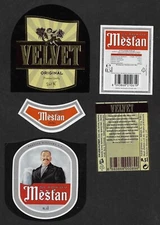 (BL) Beer labels MESTAN & VELVET x 5 different