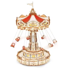 ROKR EA02 Amusement Park Series 3D Wooden Puzzle - Swing Ride
