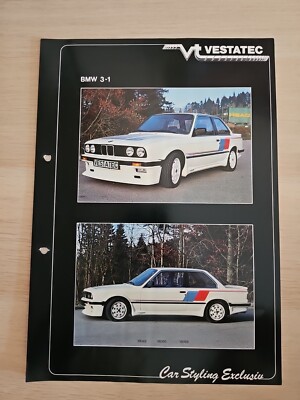BMW E30 3-1 VESTATEC Car Styling Exclusiv 1980 80er Tuning D&W Prospekt