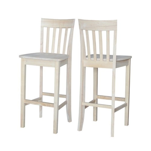 Slatback Bar height Stool - 30" Seat Height - Picture 3 of 11