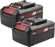2-Pack 18V 6000mAh Lithium-ion Battery Compatible with Einhell Tools X-Change