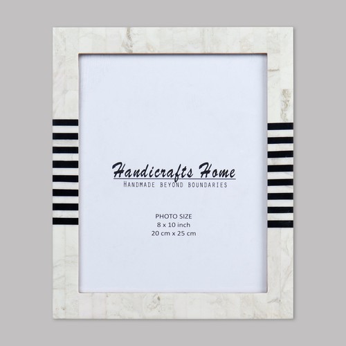 Handicrafts Home Cornice In Legno Alveare: Collezione Perlescente, Formato 8x10, Perfetta Per Parete O Tavolo - 2