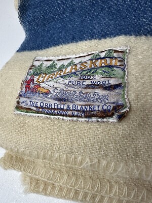 VINTAGE ORRLASKAN 100% WOOL STRIPED BLANKET - 63x72 | eBay