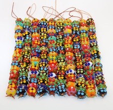 10 Strands Multi Color Fashion Beads for jewelry making, Handmade Glass