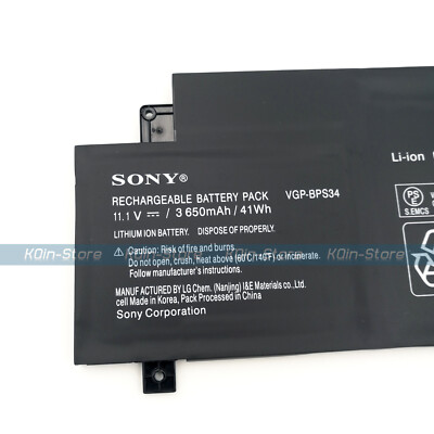 New Genuine VGP-BPS34 VGP-BPL34 Battery for Sony VAIO FIT 15