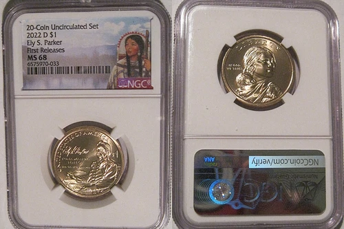 2022 D Ely S. Parker Native Sacagawea $1 Dollar NGC MS 68 First Releases