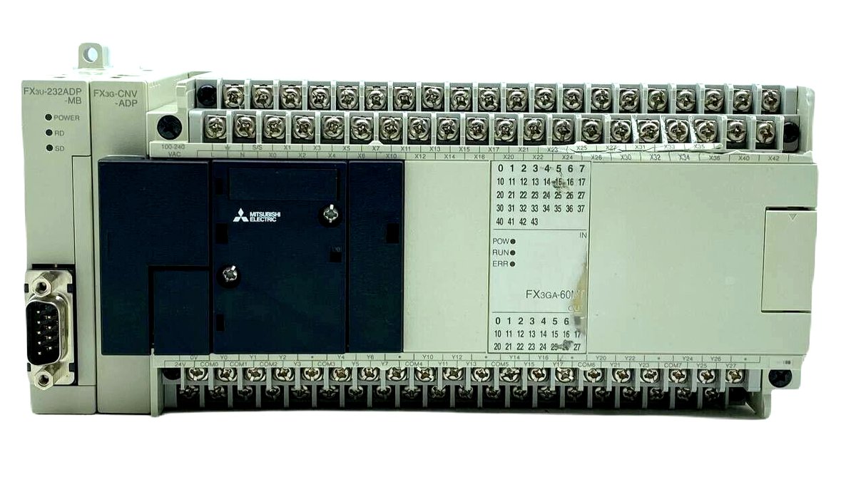 MITSUBISHI ELECTRIC FX3GA-60MT-CM PLC WITH FX3U-232ADP-MB MITSUBISHI ELECTRIC FX3GA-60MT-CM PLC WITH FX3U-232ADP-MB