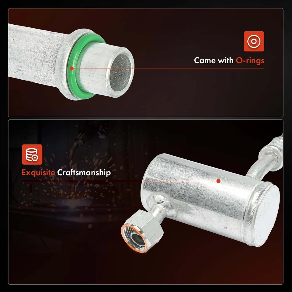 Conjunto de succión y descarga de aire acondicionado con aire acondicionado trasero para Chevy Astro GMC Safari 4,3 L Foto 3 de 4