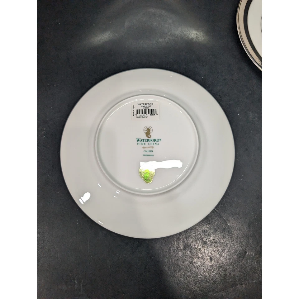 Waterford Colleen 铂金装饰沙拉盘,4 件套,8 英寸 D,精美骨瓷 — 第 3/4 张图片