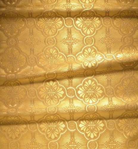 Christian Orthodox Liturgical Brocade Quality Vestment Cross Pattern 150cm wide - Picture 3 of 16
