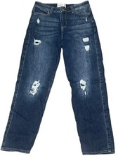 Abercrombie Kids Girls High Rise Mini Mom Dark Wash Jeans Size 15/16 Regular