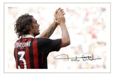 PAOLO MALDINI Firmato Autografo FOTO Firma Stampa Regalo AC MILANO Calcio