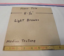 1 pc. Light Browns: Ceramic Floor Tile:  8" X 8" medium textured, New Old Stock