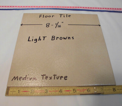 1 pc. Light Browns: Ceramic Floor Tile:  8'' X 8'' medium textured, New Old Stock