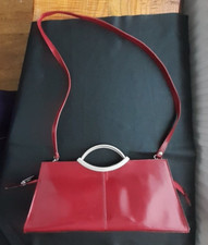Borsa a tracolla rossa in vera pelle - borsa in pelle