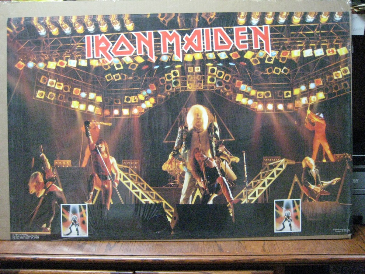 Vintage 1982 Iron Maiden original rock band music artist poster