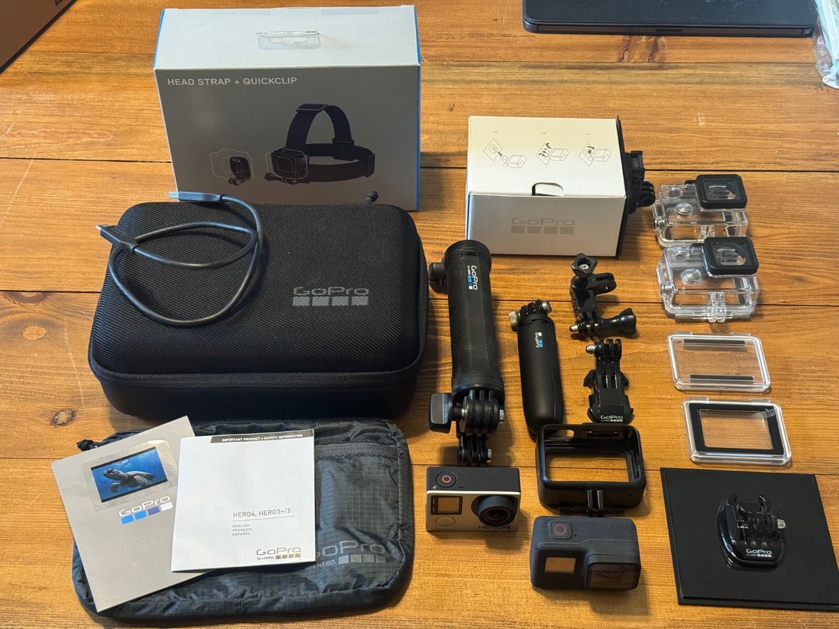 Gopro Black7 & Hero4 Waterproof HD Video Action Camera with Mount