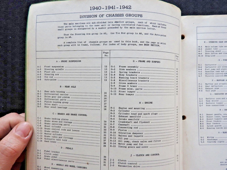 1940 1941 1942 HUDSON SIX TRAVELLERS DELUXE SUPER COUNTRY CLUB BIG BOY LIBRO DE PIEZAS Foto 4 de 4