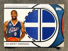 2009-10 Topps Gilbert Arenas Quad All-Star Jersey Relic Card /100 Rare