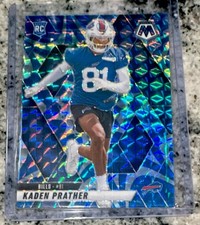 Panini 2025 Mosaic Kaden Prather Buffalo Bills Rookie #343 Reactive Blue Prizm