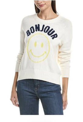 $365 Cinq à Sept Chunky Graphic smiley face Pullover sweater S