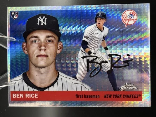 #311 Ben Rice 2025 Topps Chrome Platinum Prism Refractors RC New York Yankees