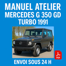 Manuel Atelier Mercedes G 350 GD Turbo 1991 Revue Technique Français RTA CD PDF
