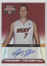2014-15 Panini Totally Certified Mirror 6/25 Justin Hamilton #PPS-JUH Auto 2r5
