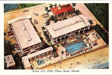 Postcard MOTEL SCENE Miami Florida FL d/20 AI7499
