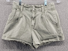 American Eagle Gray Green Highest Rise Mom Shorts Size 2