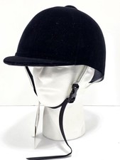 International Riding Helmet Hunt Cap 7-3/8 Black Velvet Equestrian Show IRH