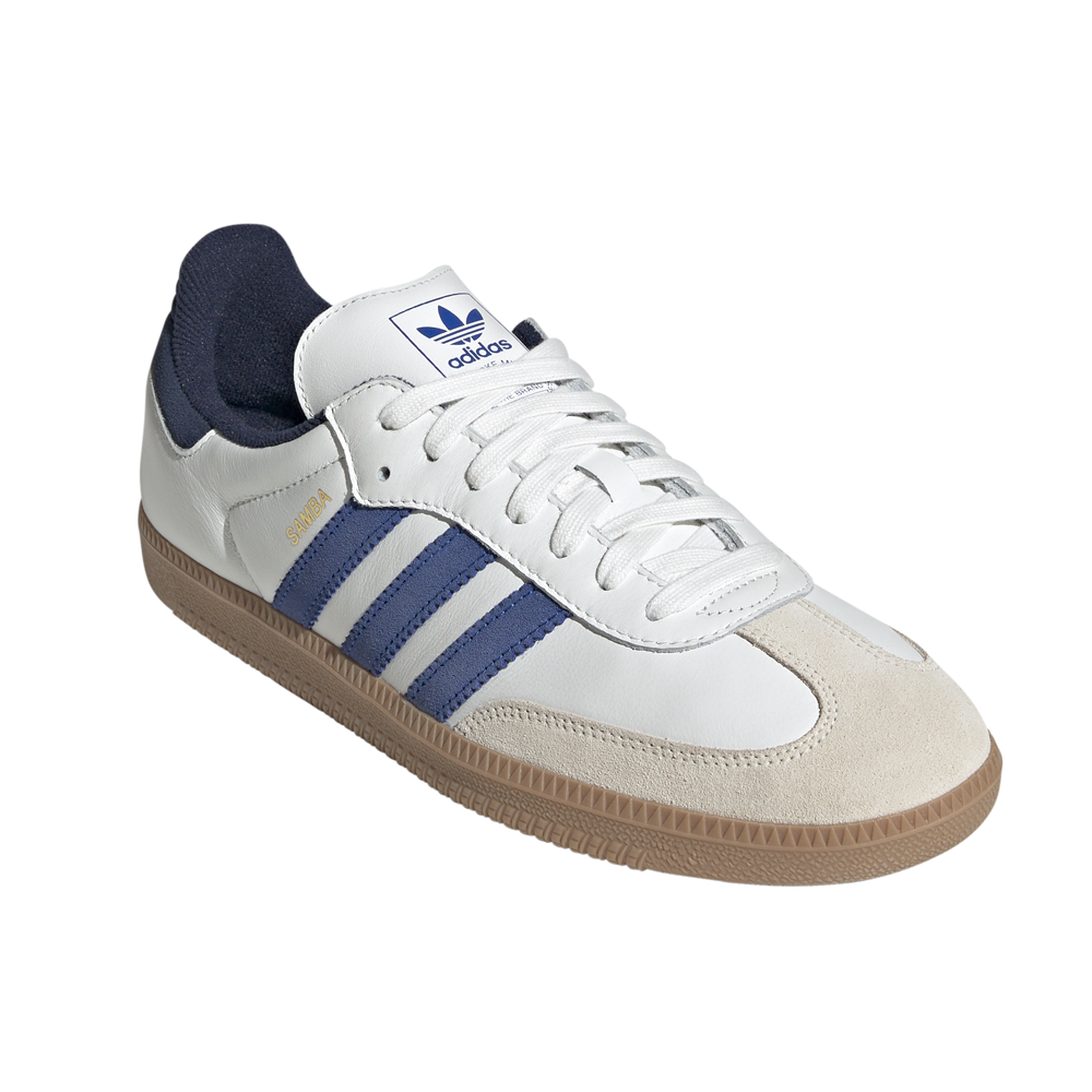 Size 8.5 - Adidas Samba OG White Royal Night Indigo for sale