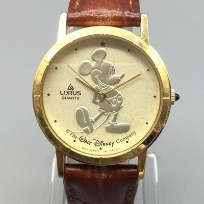 Lorus Womens Watch 30mm Disney Mickey Mouse Gold Tone V811-7400 New Battery