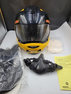 Vintage Ski-Doo Bombardier Snowmobile Helmet Yellow DOT Visor X-large