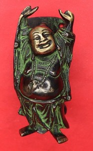 Happy Man Carved Antique Vintage Style Handcrafted Brass Door Pull Handle Knob