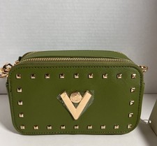 Valentino Orlandi Style V-3003 Green Studded Crossbody Gold Hardware Bag