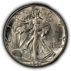1941-D 50c Walking Liberty Silver Half Dollar - BU - SKU-H3928