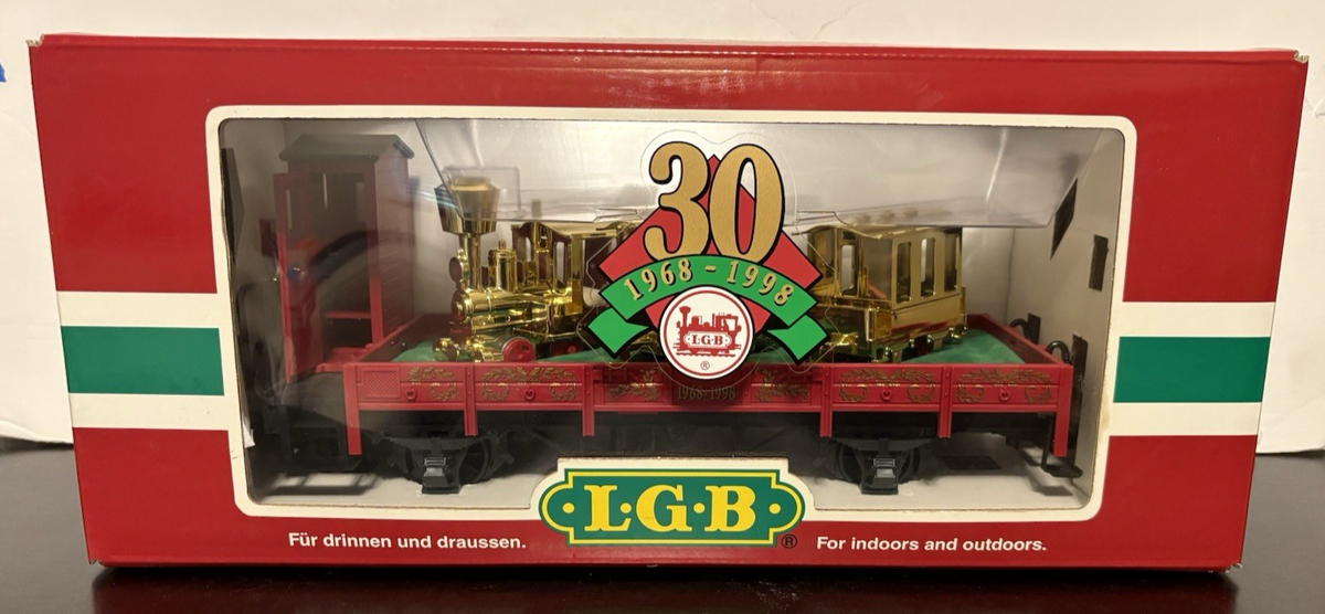 LGB #41124 Christmas Gondola With Gold Trains 30th Anniversary