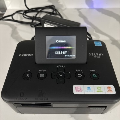 Canon SELPHY CP800 Compact Photo Printer Black w/ Power Adapter No Paper Tray