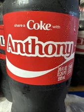 Share A Coke with   Anthony   2025 Personalized Gift Coca Cola Bottle 20oz