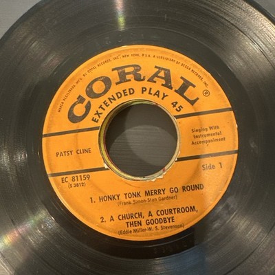 Patsy Cline Ec81159 Turn The Cards Honkytonk Extended Play 45 VG + ￼