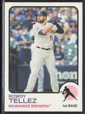 2022 Topps Heritage Rowdy Tellez Milwaukee Brewers #56