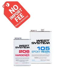 WEST SYSTEM® 105-B Epoxy With 206-B Slow Hardener, 1.2 Gallon Kit