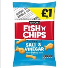 Burton's Fish 'n' Chips Salt & Vinegar- 10 x 125g