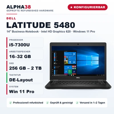 Dell Latitude 5480 · i5-7300U · 32GB · 2TB
