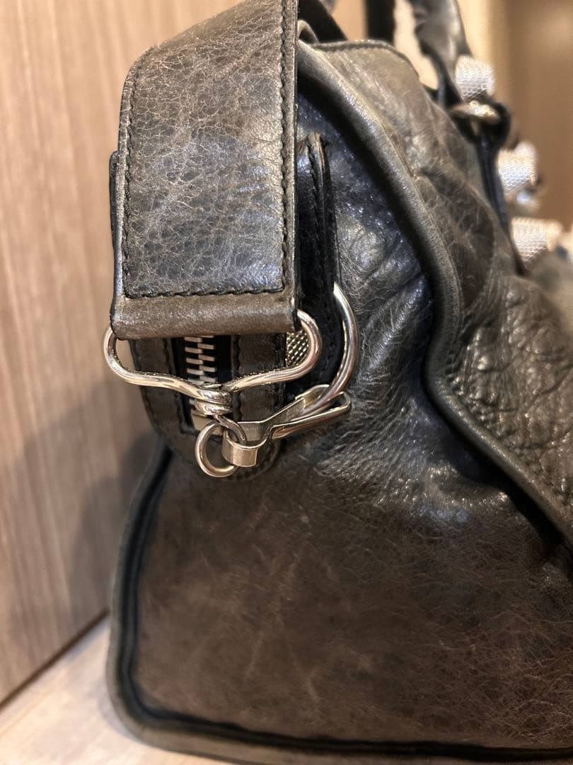 Balenciaga City Giant 2-way Hand/Shoulder Bag in Black 173082 Leather Unisex JPN thumbnail 5